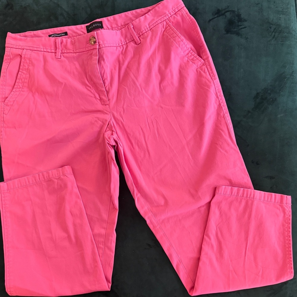 Talbots Pink Relaxed Chino Pants 12P JO3069 09/21